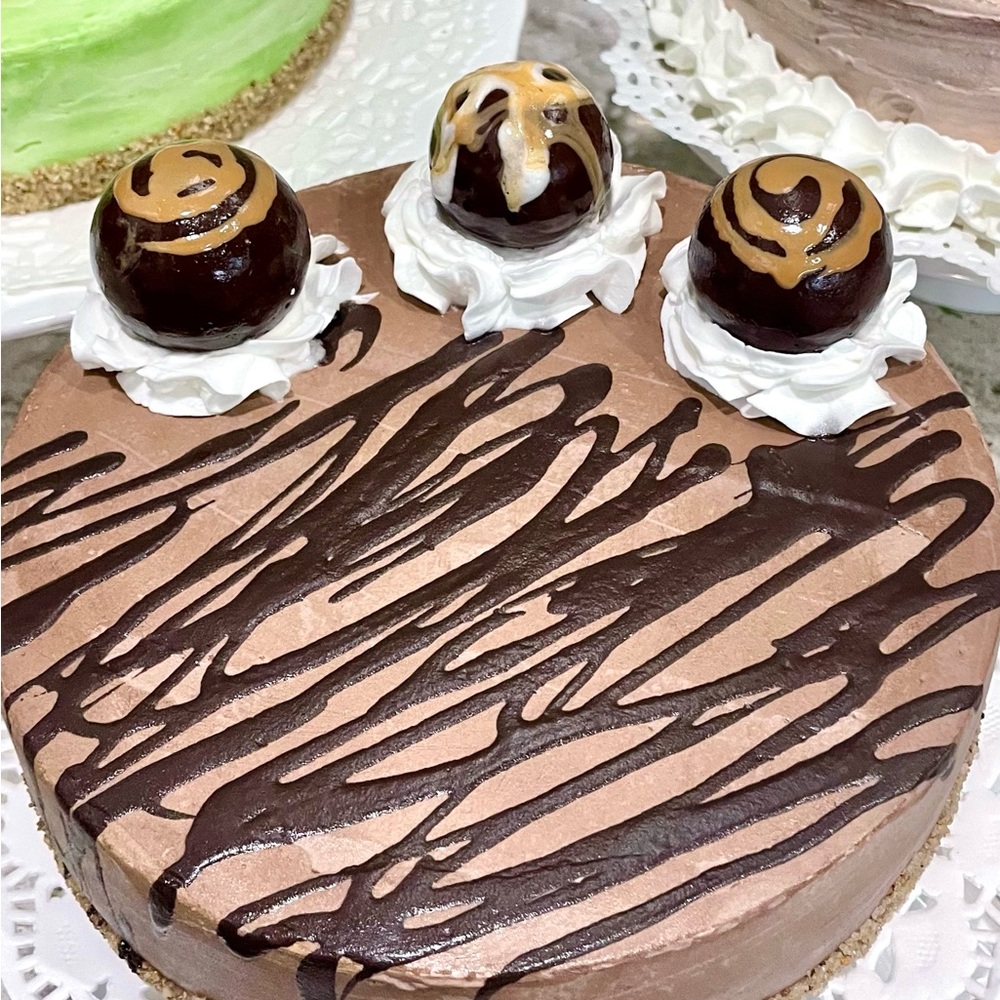 Faux 7”Handcrafted Display Chocolate Cheesecake